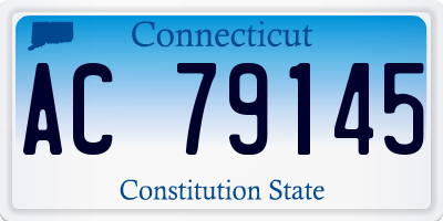 CT license plate AC79145