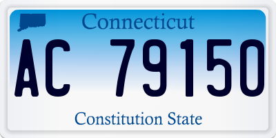 CT license plate AC79150