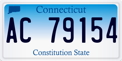 CT license plate AC79154