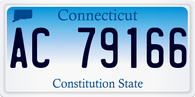 CT license plate AC79166