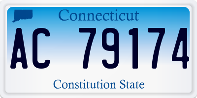 CT license plate AC79174