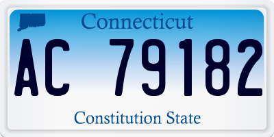 CT license plate AC79182