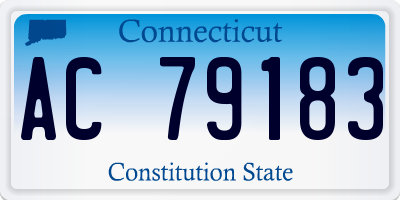 CT license plate AC79183