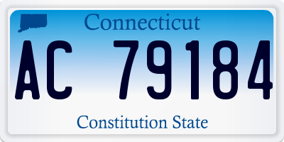 CT license plate AC79184