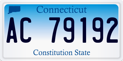 CT license plate AC79192