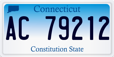 CT license plate AC79212