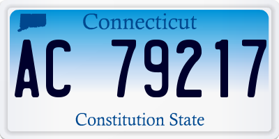 CT license plate AC79217