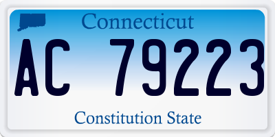 CT license plate AC79223