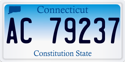 CT license plate AC79237