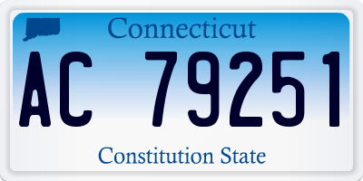 CT license plate AC79251