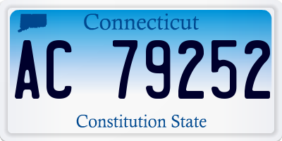 CT license plate AC79252