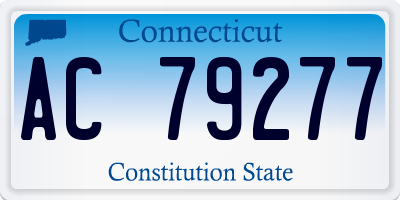 CT license plate AC79277