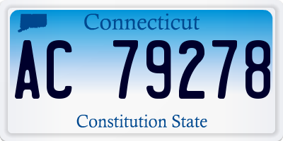 CT license plate AC79278