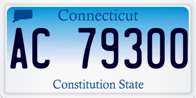 CT license plate AC79300