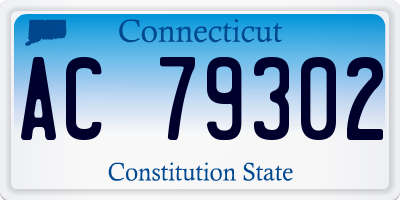 CT license plate AC79302