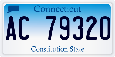 CT license plate AC79320