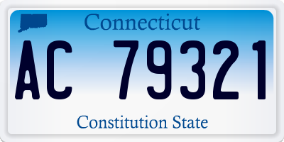 CT license plate AC79321