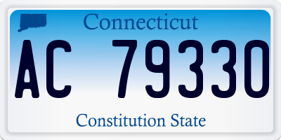 CT license plate AC79330