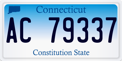 CT license plate AC79337