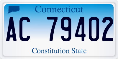 CT license plate AC79402