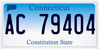 CT license plate AC79404