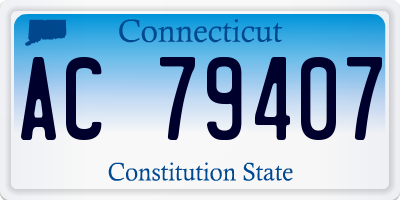 CT license plate AC79407