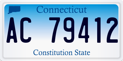 CT license plate AC79412