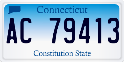 CT license plate AC79413