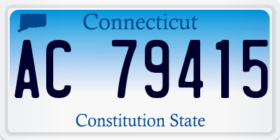 CT license plate AC79415