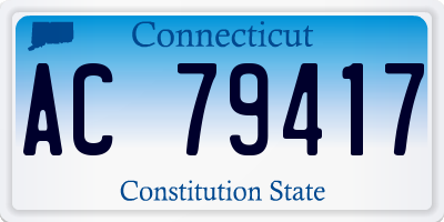 CT license plate AC79417