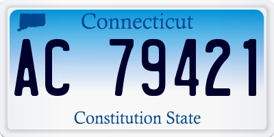 CT license plate AC79421