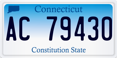 CT license plate AC79430