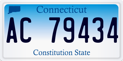 CT license plate AC79434