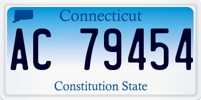 CT license plate AC79454