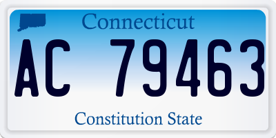 CT license plate AC79463