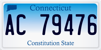 CT license plate AC79476