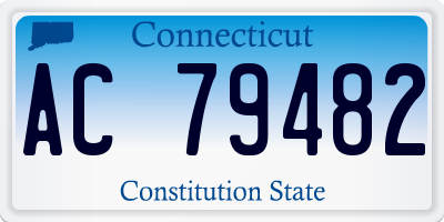 CT license plate AC79482