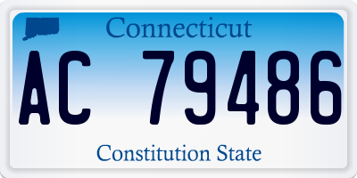 CT license plate AC79486