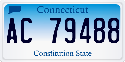 CT license plate AC79488