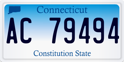 CT license plate AC79494