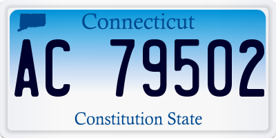 CT license plate AC79502