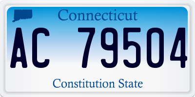 CT license plate AC79504