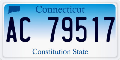 CT license plate AC79517