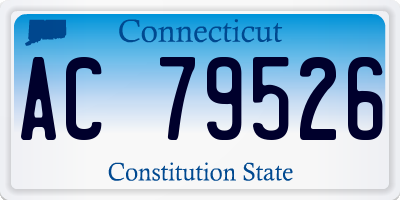 CT license plate AC79526