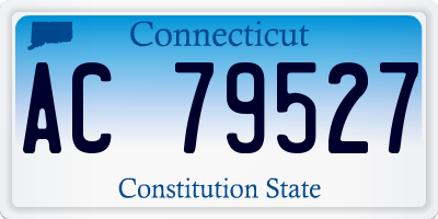 CT license plate AC79527