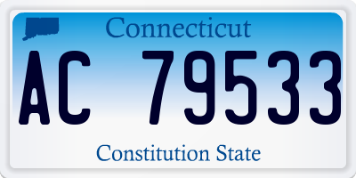 CT license plate AC79533
