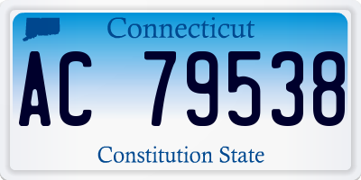 CT license plate AC79538