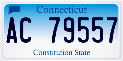 CT license plate AC79557