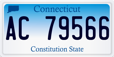 CT license plate AC79566
