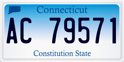CT license plate AC79571